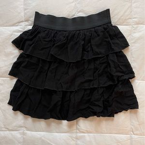 Black Frilly Miniskirt